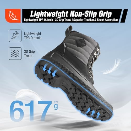Men's Snow Boots, Insulated Waterproof Winter Duck Boots