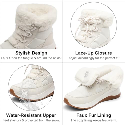 DREAM PAIRS Women's Outdoor Winter Snow Boots