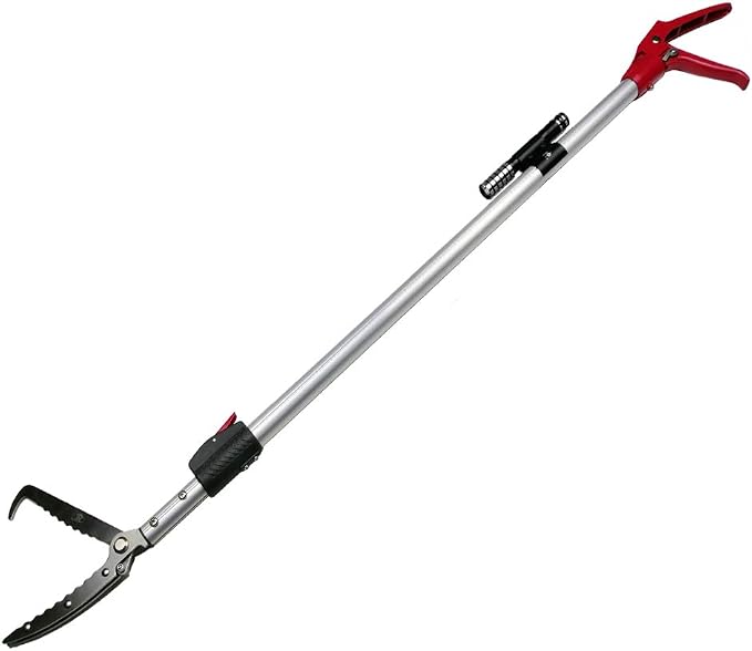 Snake Catcher Tongs Grabber Rattle Heavy Duty | with 43 inch to 59 inch Telescopic Pole