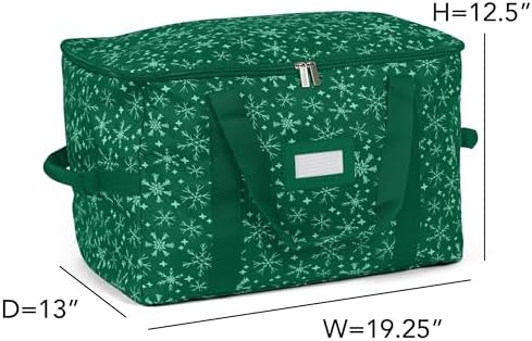 Covermates Adjustable Ornament Storage Bag, 19.25" W x 13" D x 12.5" H