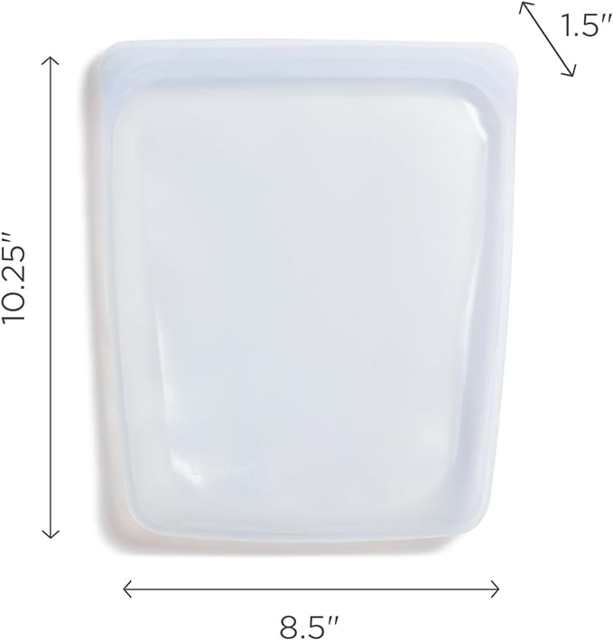 Stasher Premium Silicone Reusable Food Storage Half Gallon Bag, Blue, Microwave, Sous Vide, Dishwasher, Oven and Freezer Safe, BPA Free, Leak-free, Eco-friendly, 64 Oz | Food-Safe Silicone, Eco-Friendly, Reusable Freezer Bags, Microwave, Dishwasher, Ov...
