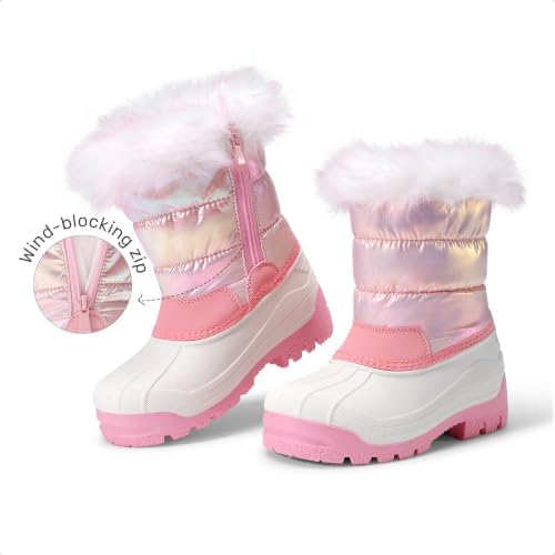 DREAM PAIRS Girls Snow Waterproof Winter Boots