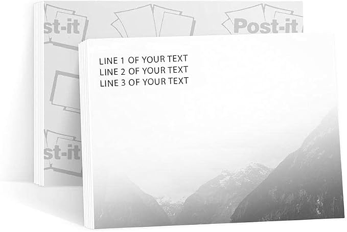 Faded Mountain - Post-it Notes - 6 Pads of 50 Sheets - Printed in the USA