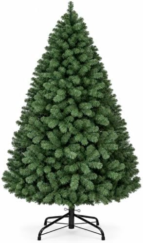 6ft Artificial Christmas Tree, Realistic Full Unlit Holiday Décor