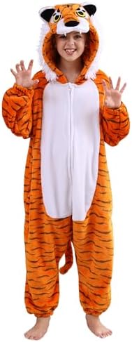 SimZoo Kids Animal Onesie Pajamas Halloween Costumes Cosplay 4-13Y