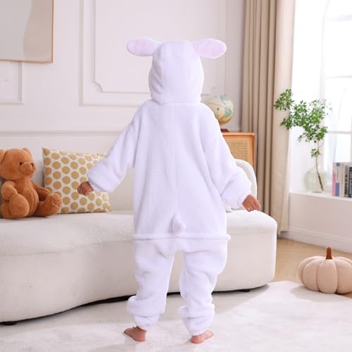 Animal Onesie Pajamas for Kids, Soft Flannel Halloween Cosplay Costume for Boys Girls