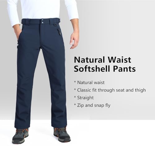 Outdoor Ventures Men's Fleece Lined Ski Snow Pants Waterproof Insulated