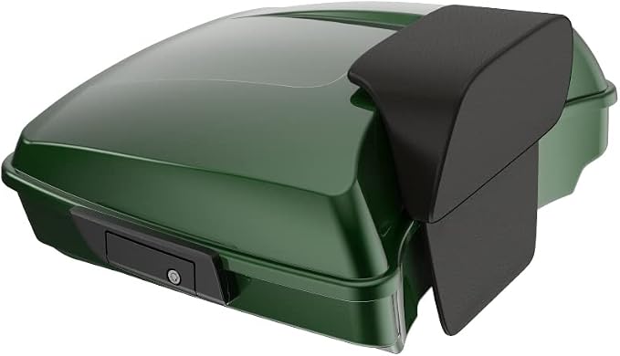 Advanblack Road Glide Tour Trunk Pack Kinetic Green Razor Tour Trunk Pack Backrest Pad for '97-'25 Harley Touring Road King Street Glide Electra Glide CVO models