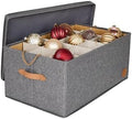 LOVE IT STORE IT Premium Storage Box for Christmas Baubles - Box for Fabric Christmas Tree Decorations - 30 Compartments, Tray Completely Removable - Grey - 58 x 36 x 25 cm