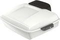 Advanblack Road Glide Tour Trunk Pack Stone Washed White Pearl Chopped Tour Trunk Pack Backrest Pad for '97-'25 Harley Touring Road King Street Glide Electra Glide CVO models