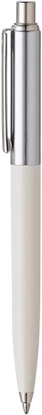 Sheaffer Sentinel White Ballpoint Pen with Chrome Trim