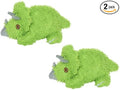 MIGHTY® 2 Pack Microfiber Medium Triceratops Dog Toys | Ultra Durable Plush Toy with Multiple Layers & Reinforced Seams , Washable and Floats , Mighty® Construction