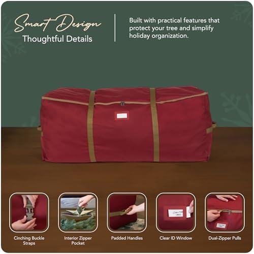 Covermates Christmas Tree Cinch Bag, Fits 9-11 ft Trees, Red