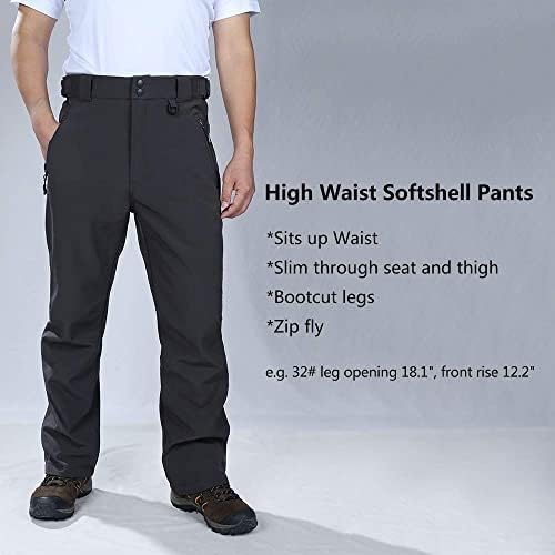 Outdoor Ventures Men's Fleece Lined Ski Snow Pants Waterproof Insulated