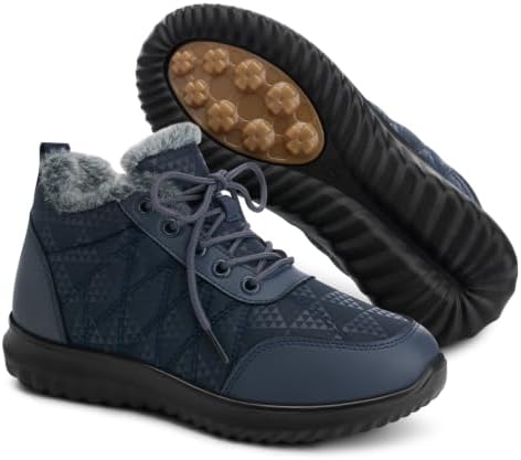 SHIBEVER Winter Snow for Boots Women: Warm Ankle Boots Non-Slip Traction