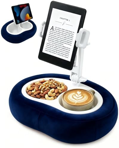 Miledi Tablet Pillow Stand for Bed with 360° Rotating Holder, Blue