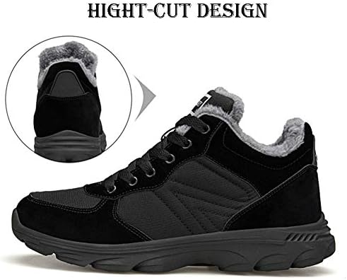 UPSOLO Mens Winter Trekking Snow Boots Water Resistant Shoes Anti-Slip Fully Fur Lined Casual Lightweight Hiking Boot