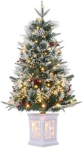 3ft Pre-Lit Christmas Tree, Artificial Christmas Trees with 78 LED Lights