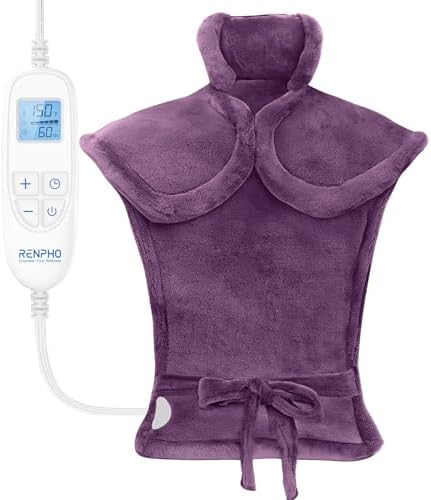 RENPHO Electric Heating Pad for Back with 6 Heat Levels, Christmas Gift