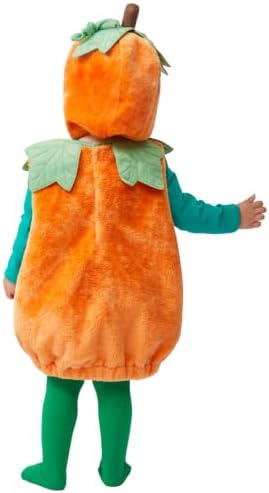 Spooktacular Creations Halloween Baby Pumpkin Costume with Green leaves for Toddler Kids Halloween Dress Up Pumpkin Party