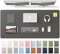 YSAGi Leather Desk Pad Protector, Office Desk Mat, Large Mouse Pad, Non-Slip PU Leather Desk Blotter, Laptop Desk Pad, Waterproof Desk Writing Pad for Office and Home (Dark Grey,55" x 24")