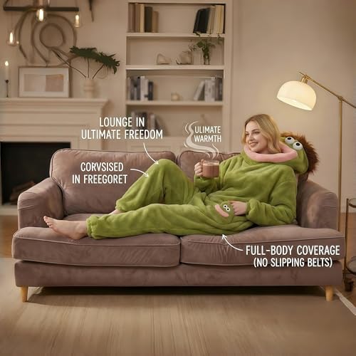 Halloween Adult Big Mouth Monster Onesie, Goofy Coral Fleece Couple Pajamas