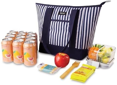 PackIt Built with ECOFREEZE Technology, Reusable, Foldable, Zip Closure, with Shoulder Straps for Easy Carrying