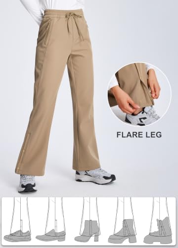 Libin Women's Fleece Lined Pants Hiking Snow Ski Water Resistant Flared Leg