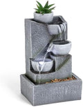 Dyna-Living Tabletop Water Fountain Waterfall Fountains Indoor with LED