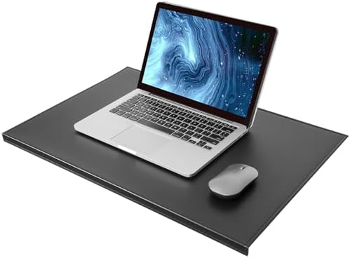 AKOZLIN 27.55”x 18.9" Soft PU Leather Surface Office Desk Mouse Mat Anti-Push Pad with Full Grip Fixation Lip Table Blotter Edge-Locked Protector