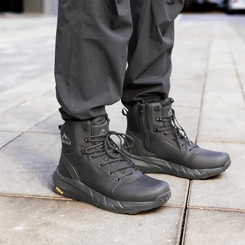 NORTIV 8 Men's Military Tactical Boot Zipper Lightweight