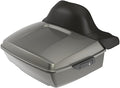 Advanblack Road Glide Tour Trunk Pack Industrial Gray King Tour Trunk Pack Luggage +Wrap-Around Backrest Pad for '97-'25 Harley Touring Road King Street Glide Electra Glide CVO Models
