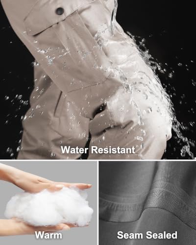 33,000ft Women's Insulated Snow Pants Waterproof Ski with Boot Gaiters