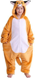 Animal Onesie Pajamas for Kids, Soft Flannel Halloween Cosplay Costume for Boys Girls
