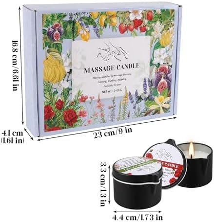 12pcs Massage Oil Candle,Moisturising Natural Soybeans Gift Sets