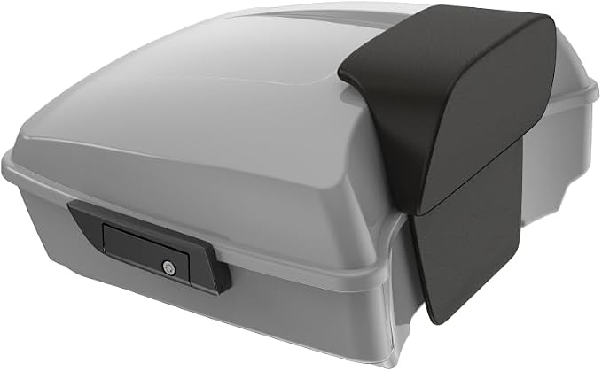 Advanblack Road Glide Tour Trunk Pack Billiard Gray Chopped Tour Trunk Pack Backrest Pad for '97-'25 Harley Touring Road King Street Glide Electra Glide CVO models