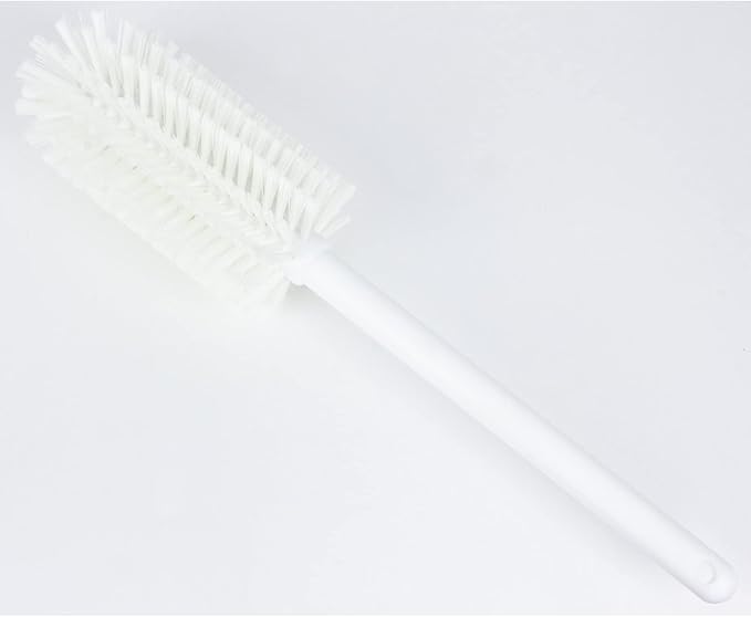 SPARTA Large Water Bottle Brush Ideal for Wide-Mouth Jars, Bottles and Tumblers, Dishwashing Tool with Handle for Home and Commercial Kitchens, Plastic, 16 Inches, White