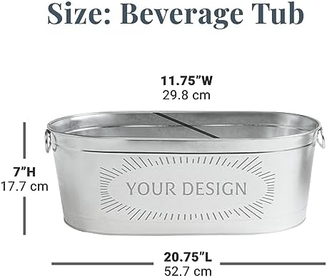 Let's Make Memories Personalized Beverage Tub - Halloween Party Décor - Trick or Treat Candy Bowl - Pumpkin