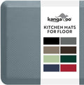 KANGAROO Anti Fatigue Mats for Kitchen Floor, 70x24 Runner, 3/4 Inch Cushioned Ergonomic Mat, Reduce Foot Pressure, Waterproof Comfort Rug for Under Sinks, Office Standing Desk, Store Floors, Slate