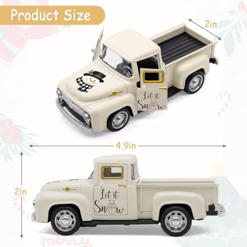 Christmas Truck Decor, Snowman Winter Tabletop Farmhouse Decorations