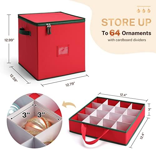 MaidMAX Ornament Storage Box, Christmas Ornament Storage, Ornament Storage