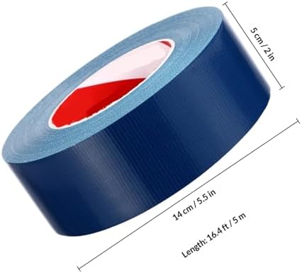 PRETYZOOM 3 Rolls Heavy Duty Duct Tape Strong Adhesive Utility Tape for Pipe Repair and Sealing Indoor Outdoor Use Industrial Blue