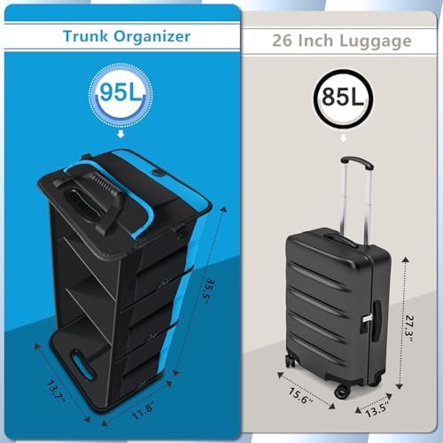 AOPHY Foldable Trunk Organizer for Car SUV Truck 95L