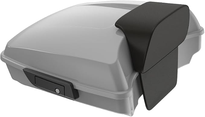 Advanblack 2024 Road Glide Razor Tour Trunk Pack Compatible with Road King FLHR Street Glide FLHX Road Electra Glide 2014-2025 Mounting Rack, Backrest & Stitching Liners (Billiard Gray)