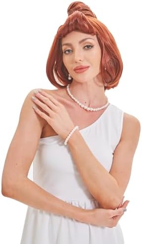 Halloween Cavewoman & Caveman Costume Set with Wig and Accessories