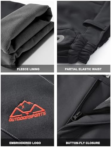 Rdruko Women's Snow Pants Waterproof Insulated Fleece Thermal Ski Hiking Snowboard Pants