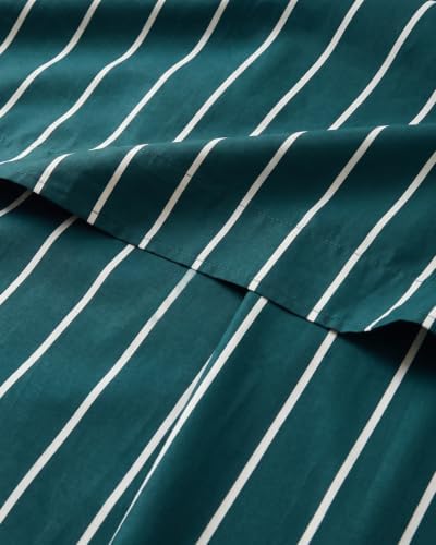 Christmas Sheet Set, Pine Stripe, Holiday Xmas Bedding Set - Cal King Size
