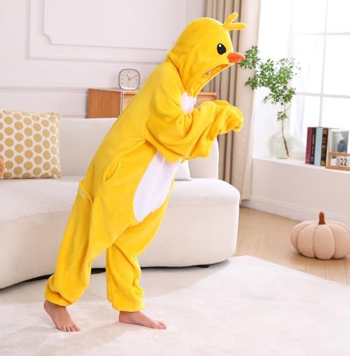 Animal Onesie Pajamas for Kids, Soft Flannel Halloween Cosplay Costume for Boys Girls