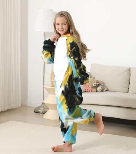 Animal Onesie Pajamas for Kids, Soft Flannel Halloween Cosplay Costume for Boys Girls