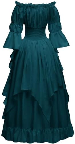 Women's Gothic Witch Dress Medieval Renaissance Costume Victorian Dress